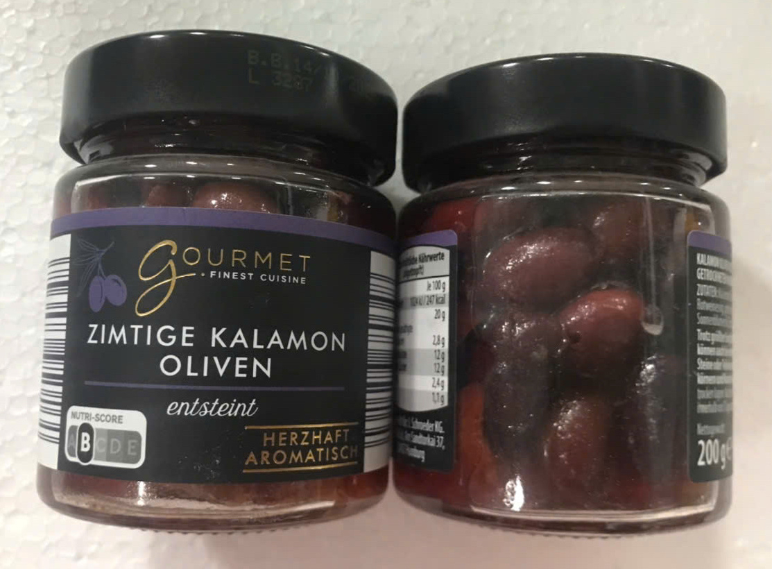 Oliu Kalamata ngâm muối 200g thuần chay/Gourmet Zimtige kalamon oliven 200g Vegan - HSD: Tháng 9/2025