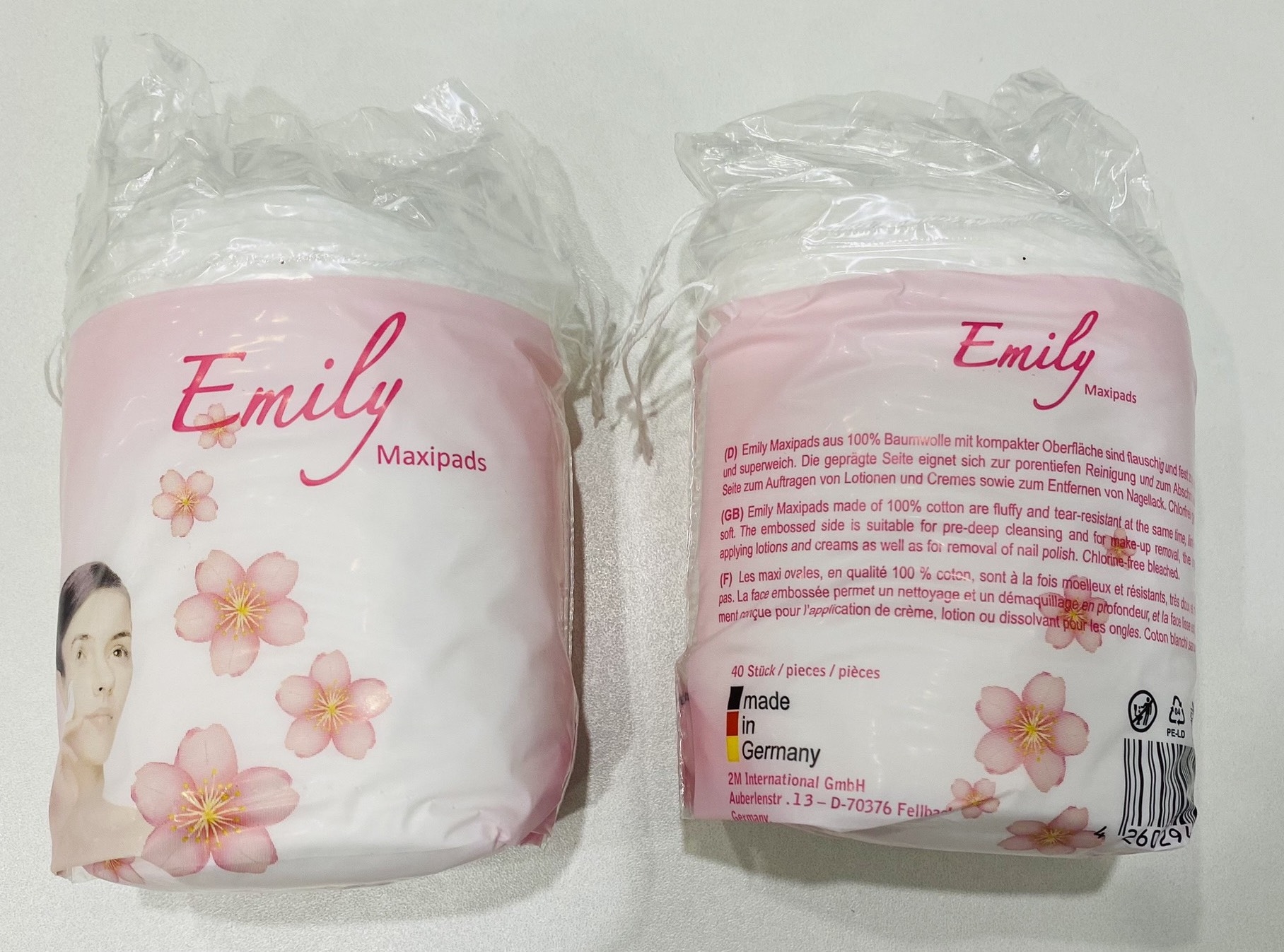 Bông tẩy trang Emyli 40 miếng - Bán theo thùng x 24gói/thùng